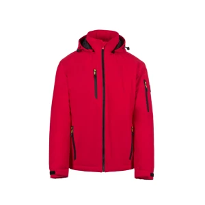 Jacheta impermeabila barbati softshell de iarna, gluga detasabila, elemente reflectorizante aplicate pe spate, la nivelul taliei si pe gluga, culoare rosie, Payper Creek Ultralite Pad
