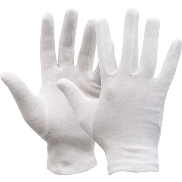 Manusi de protectie OXXA Knitter 14-092, wit, a 12 pr, 6-13, din bumbac, cu manseta elastica