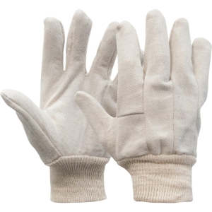 Manusi de protectie OXXA Knitter 14-161,jersey ecru,a12Pr,10, din bumbac, cu manseta elastica