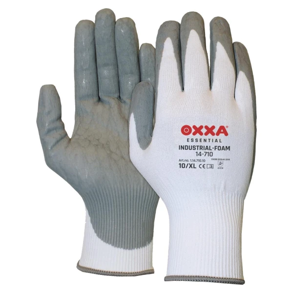 11471000.jpg Manusi de protectie OXXA Industrial-Foam 14-710,gri/wh,8-11, din nylon, cu aderenta ridicata
