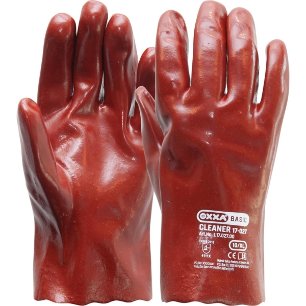 Manusi de protectie OXXA Cleaner 17-027, rosu, 270 mm, 10, din bumbac