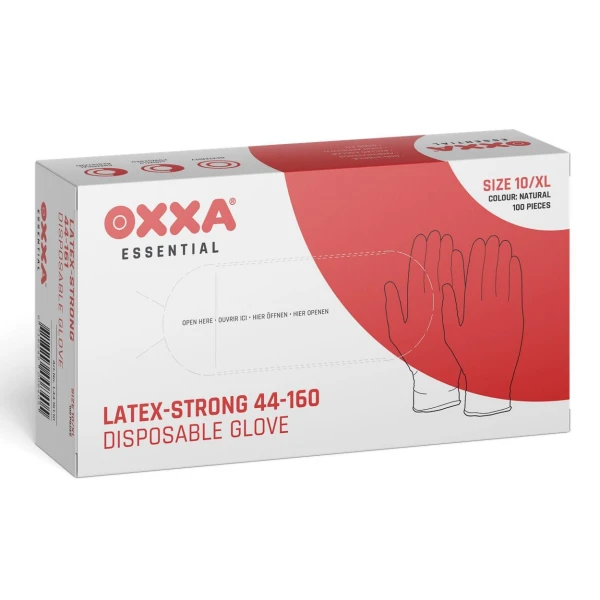 14416000.jpg Manusi de protectie OXXA Latex-Strong 44-160,nat,a100pc,6-10, din latex