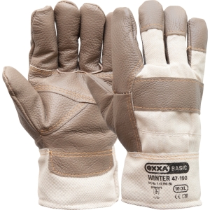 Manusi de protectie OXXA Winter 47-190, furnitureleather, 10, din piele naturala, cu palma intarita, captusite