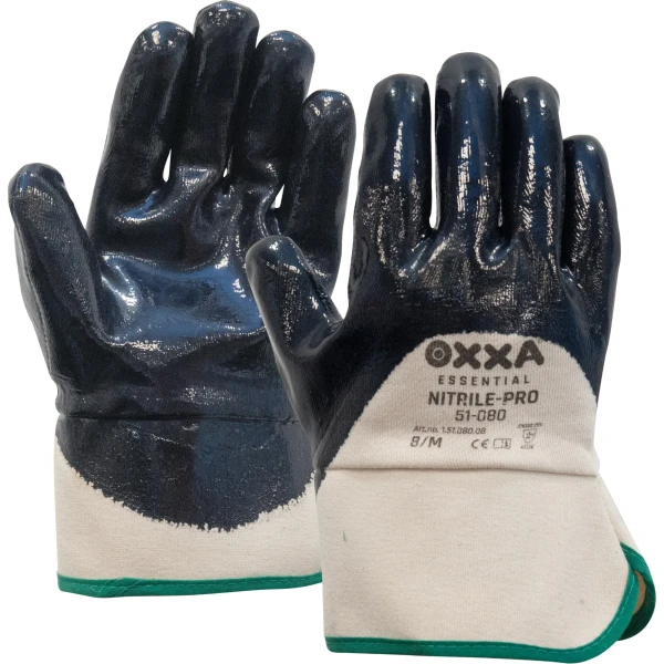 15108000.jpg Manusi de protectie OXXA Nitrile-Pro 51-080, gnt/open, 8-10, din nitril, captusite, cu aderenta ridicata