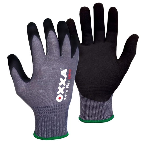 Manusi de protectie OXXA X-Pro-Flex Ultra 51-293 blk/gr,6-12, din nylon, cu manseta elastica, cu aderenta ridicata