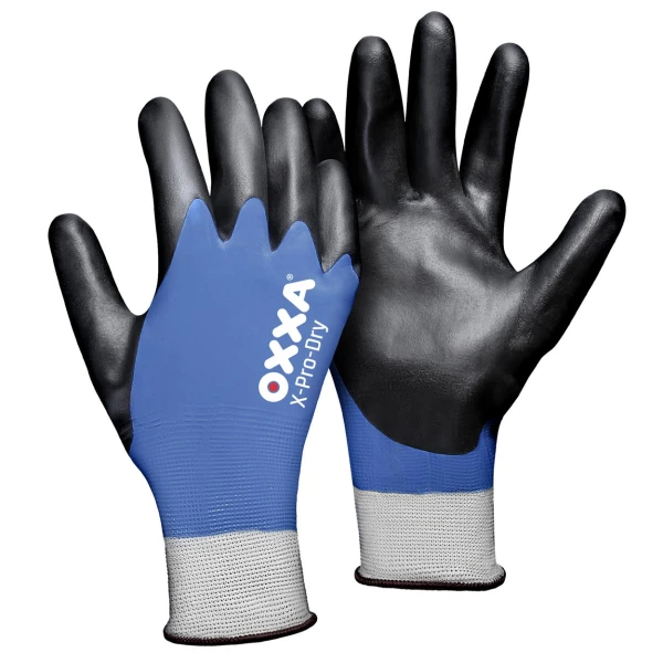 15130000.jpg Manusi de protectie OXXA X-Pro-Dry 51-300, negru/albastru, 7-11, din bumbac, cu aderenta ridicata