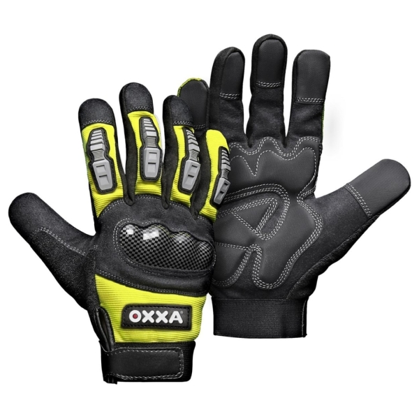 Manusi de protectie OXXA X-Mech 51-620, negru/galben, 8-11, din piele naturala, cu palma intarita, cu aderenta ridicata,…