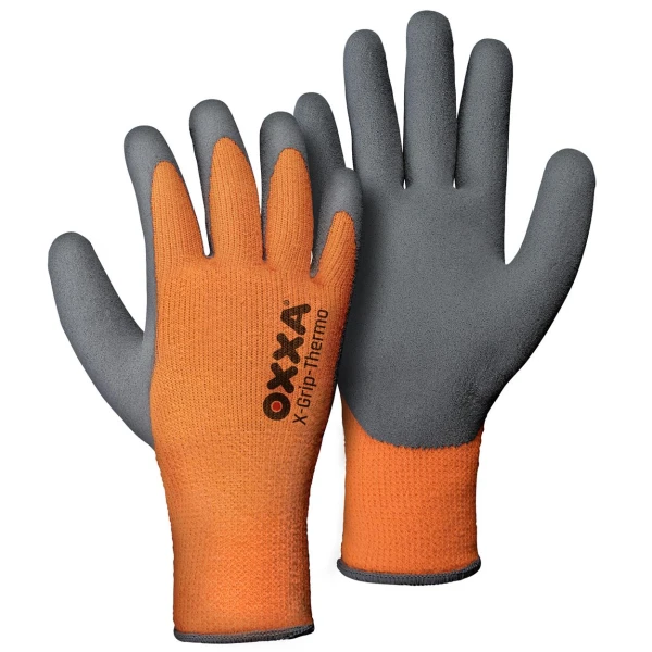 15185000.jpg Manusi de protectie OXXA X-Grip-Thermo 51-850 or/gri, 8-11, din latex, captusite, cu manseta elastica, cu aderenta ridicata
