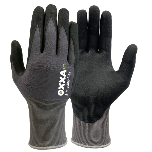 15220000.jpg Manusi de protectie OXXA E-Mission-Flex 52-200, blck/gr,6-12, din nitril, cu manseta elastica, cu aderenta ridicata