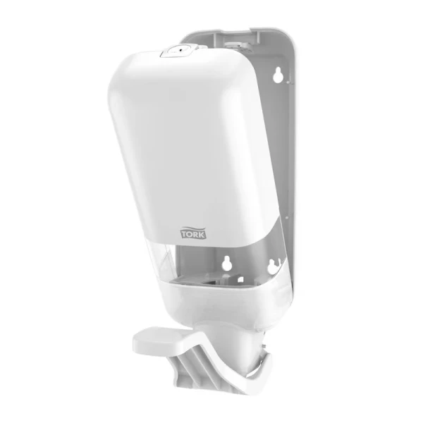 Dispenser manual pentru sapun,dezinfectant, gel, Tork, culoare alba
