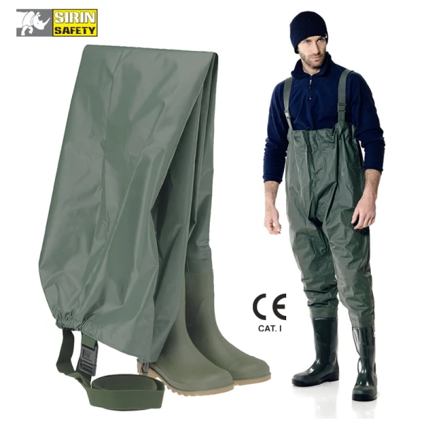 Cizme-sold-S5-cu-pieptar-WADERS.jpg Cizme Sirin PVC sold cu pieptar WADERS S5 SRC, Nailon, Injectata din PVC, Bretele elastice cu catarame din plastic, Da