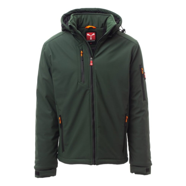 Jacheta softshell de iarna Payper Creek Pad, culoare verde/negru