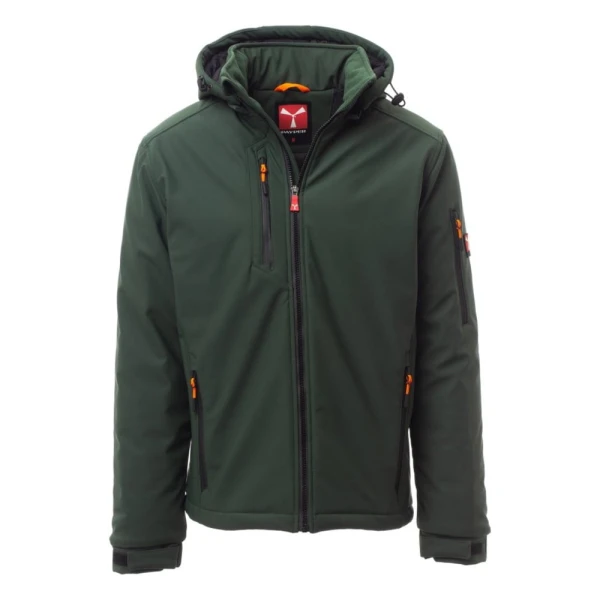 Jacheta softshell de iarna Payper Creek Pad, culoare verde/negru
