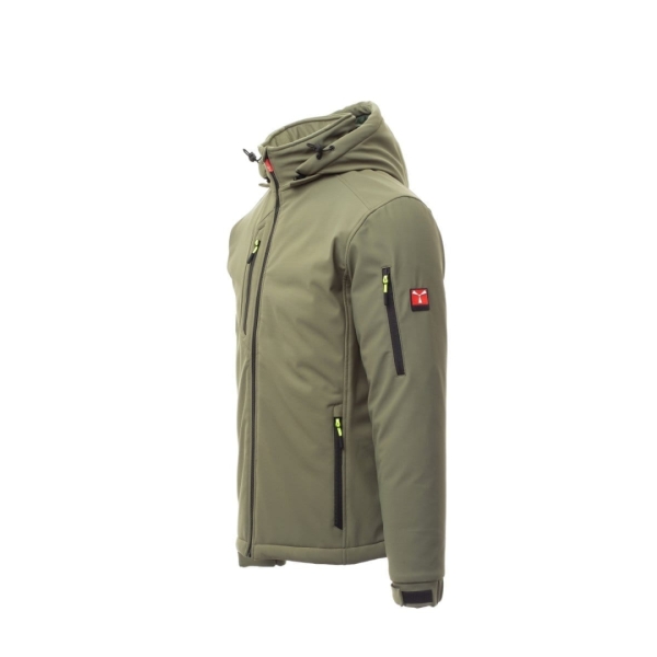 Jacheta softshell de iarna barbati din 78% naylon + 22% elastan, 320 g/m2