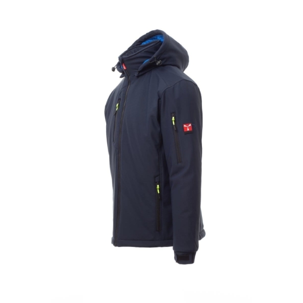 Jacheta softshell de iarna barbati din 78% naylon + 22% elastan, 320 g/m2