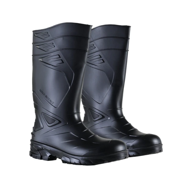 Cizma Exena PVC Devil black S5 SRC, Poliester, Injectata, Slip-on, Da