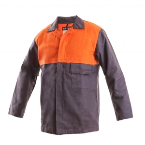 Jacheta sudor Mofos 100% bumbac cu finisaj ignifug 390g/m2 Grey/Orange