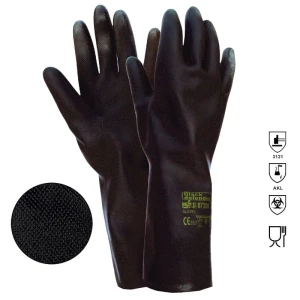 Manusi antichimice Black Defender, neopren, 32 cm Rhino Safety