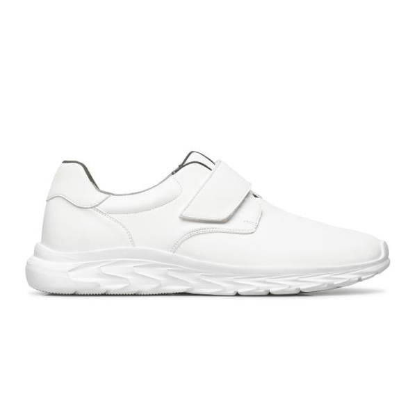 Pantofi Safeway Romeo White O2 FO SR rezistent la abraziune Energy EVA antislip Barete cu scai Velcro