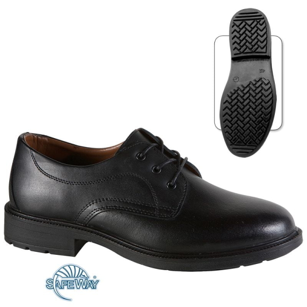 Pantofi Safeway M083 Negoiu 01 SRC,rezistent la abraziune, asigură aerisirea piciorului, C-dry, PU 1D, Tip burduf - dublata cu material spongios