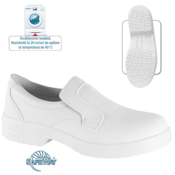 Pantofi Safeway P301 Iberis 01 SRC, rezistent la abraziune, Air-dry, PU 1D, Slip-on