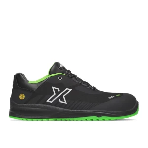 Pantofi Exena Rebel S3 ESD SRC din sintetic, PU 2D, Tip burduf, cu Insiretare prin perforatii consolidate cu capse nemetalice