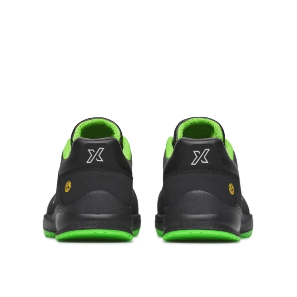 Pantofi Exena Rebel S3 ESD SRC din sintetic, PU 2D, Tip burduf, cu Insiretare prin perforatii consolidate cu capse nemetalice