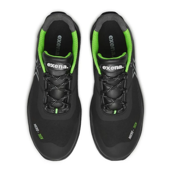 Pantofi Exena Rebel S3 ESD SRC din sintetic, PU 2D, Tip burduf, cu Insiretare prin perforatii consolidate cu capse nemetalice