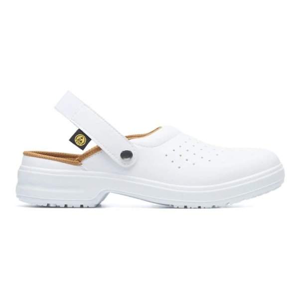 Saboti-E101-Vera-OB-E-A-FO-ESD-SRC.jpg Saboti Safeway E101 Vera OB E A FO ESD SRC, antibacterian; material rezistent la abraziune; asigură aerisirea piciorului, PU 1D, Sezon: Da, Attribute 10 value(s): Da