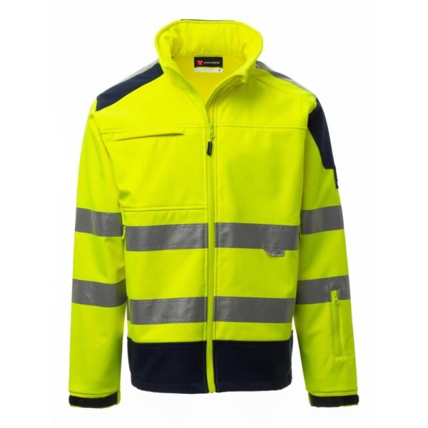 Jacheta softshell Payper Screen Barbati, 97% polyester + 3% elastan Soft Shell, Toamna-Iarna, 330 g/m2