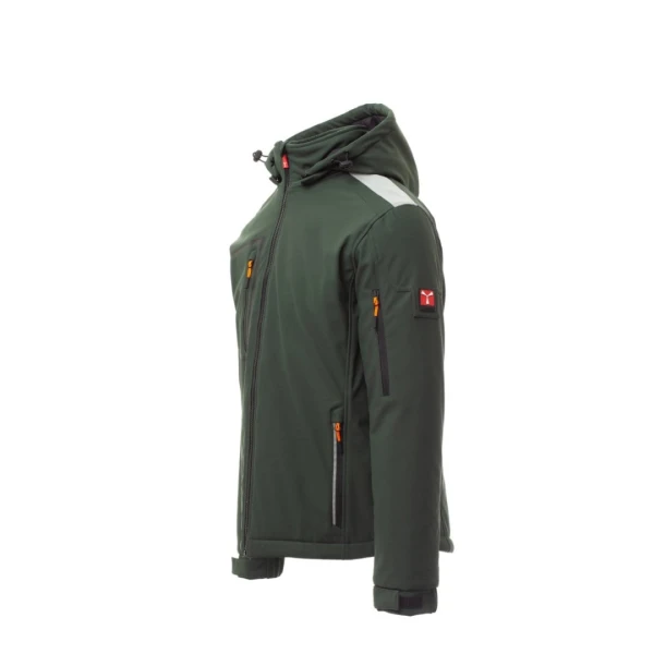 Jacheta softshell de iarna Payper Stream Pad pentru Barbati, 100% Soft-Shell 78% nylon + 22% elastane, 330 g/m2