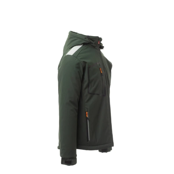 Jacheta softshell de iarna Payper Stream Pad pentru Barbati, 100% Soft-Shell 78% nylon + 22% elastane, 330 g/m2