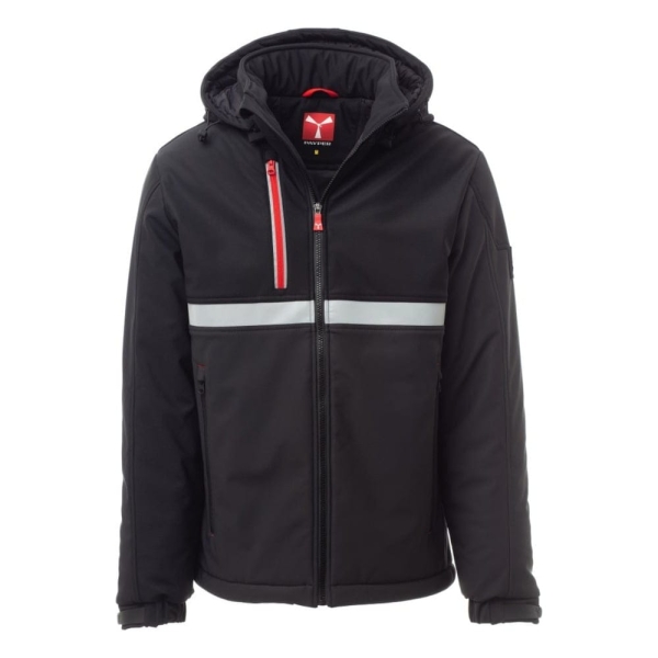 Jacheta softshell de iarna barbati din 78% Nylon + 22% Elastan, 330 g/m2