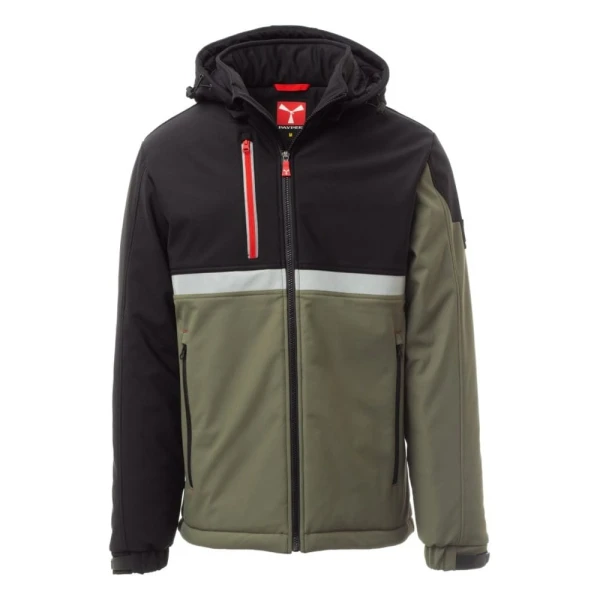 Jacheta softshell de iarna barbati din 78% Nylon + 22% Elastan, 330 g/m2