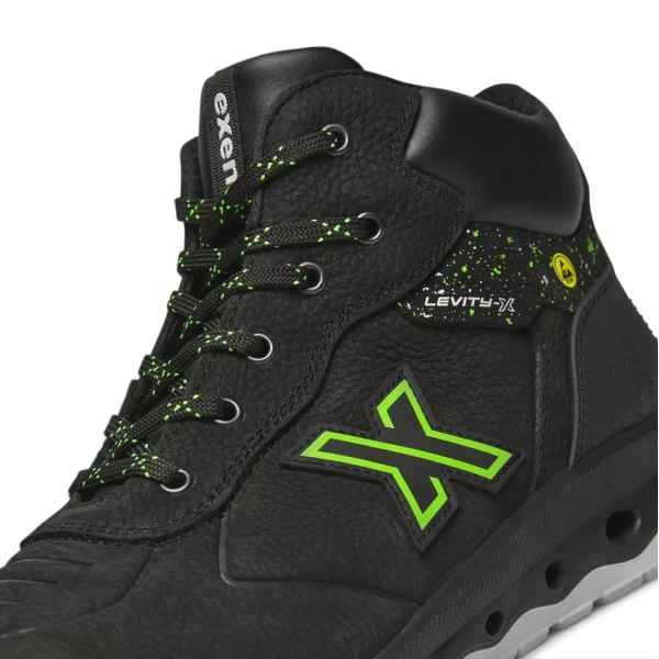 Bocanci Exena Mars S3 ESD SRC - Material textil perforat rezistent la abraziune, Energy, PU 2D, Tip burduf - dublata cu material spongios