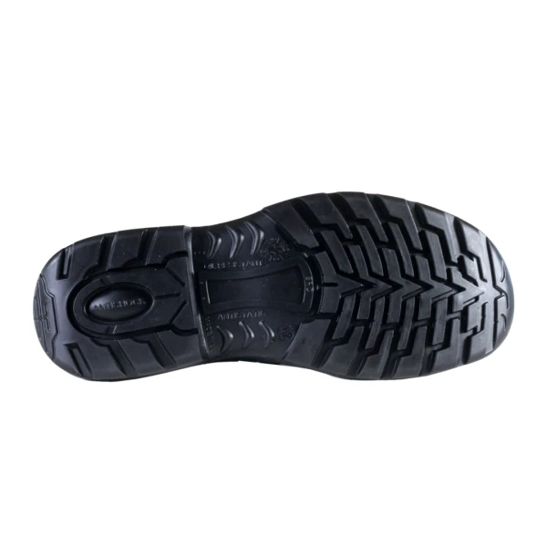 Pantofi Sirin Cindrel New S1P SRC -rezistent la abraziune, PU 2D, Tip burduf, Insiretare prin perforatii consolidate cu capse metalice