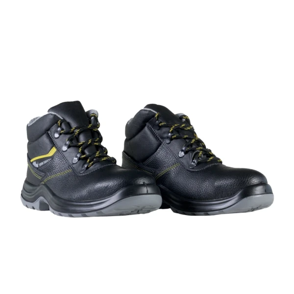 Bocanci Sirin Ignis_21 S1 SRC -  material rezistent la abraziune; asigură aerisirea piciorului - PU 2D - Tip burduf - dublata cu material spongios - Insiretare prin perforatii consolidate cu capse metalice