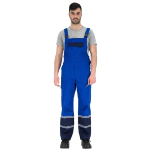 Pantaloni cu pieptar Char 65% polyester+35% bumbac 240 g/m2 Rhino Safety