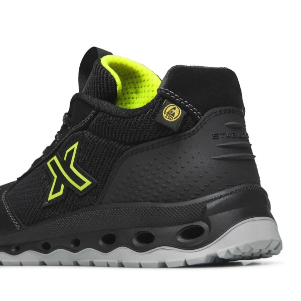 Pantofi Exena Stardust S1P ESD SRC rezistent la abraziune PU 2D Insiretare prin perforatii consolidate cu capse metalice Da