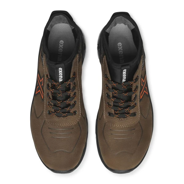 Pantofi Exena Venus S3 ESD SRC din rezistent la abraziune cu Energy PU 2D și înșiretare prin perforații consolidate cu capse metalice