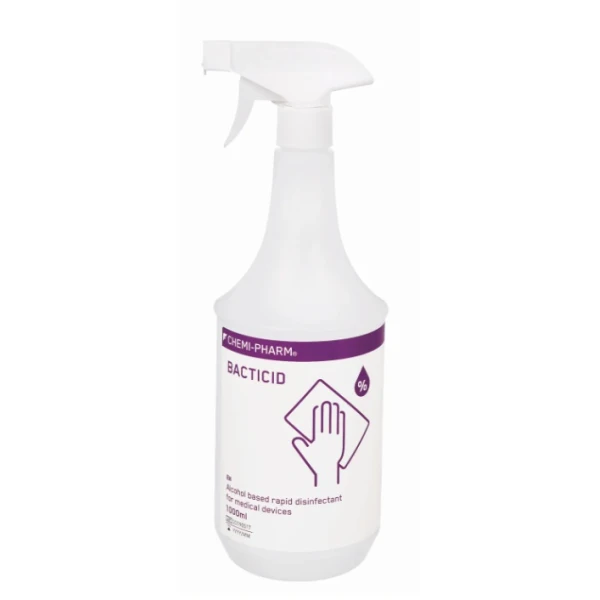 BACTICID SPRAY 1L Chemi-Pharm Bacticid AF – Dezinfectant de suprafețe gata de utilizare, 1L spray