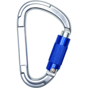 Carabinieră cu autoblocare - Aluminiu - Deschidere: 23 mm - Pungă de 2, culoare Metalic