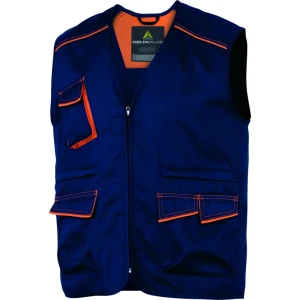 Vestă de lucru - Twill - 65% poliester 35% bumbac, culori: Bleumarin-Portocaliu, Gri-Verde, Maro-Verde