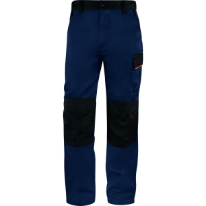 Pantaloni de lucru -  Twill - 65% poliester 35% bumbac, culori: Bleumarin-Portocaliu, Gri închis, Gri-Portocaliu, Gri-Verde