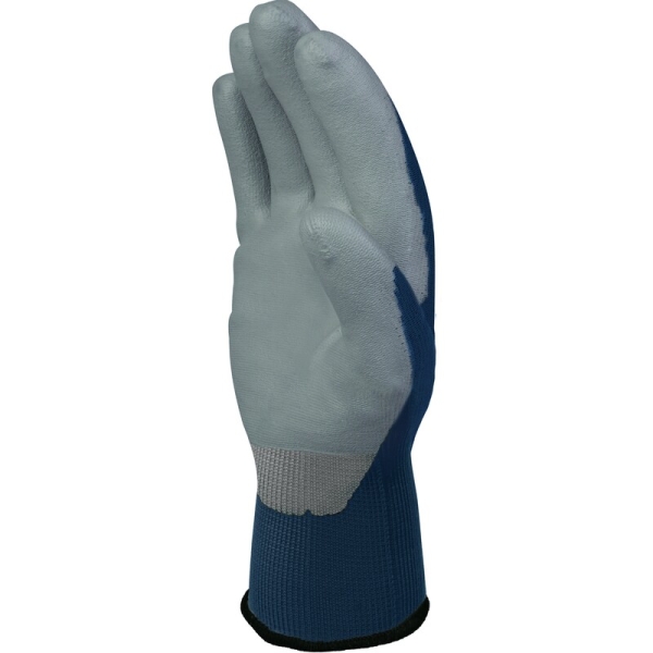Mănușă tricotată cu strat protector - Poliester - PU - Calibru : 13, culori: Albastru