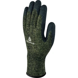 Mănușă tricotată cu strat protector - Aramidă - Latex texturat aderent - Calibru : 10, culori: Negru