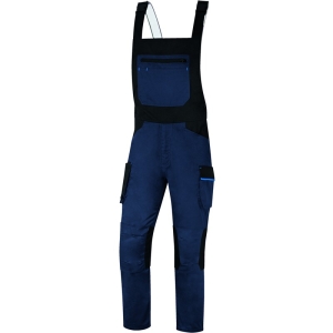 Salopetă de lucru -  Twill - 65% poliester 35% bumbac, culori: Bleumarin-Albastru regal, Gri închis, Gri închis-Galben, Gri-Portocaliu