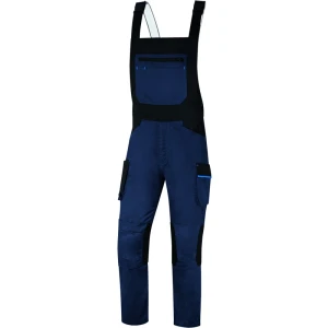 Salopetă de lucru - Twill - 65% poliester 35% bumbac, culori: Bleumarin-Albastru regal, Gri închis, Gri închis-Galben, Gri-Portocaliu