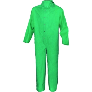 Combinezon pentru protecție chimică -  Susținere - 100% poliester - Membrană dublă cu față din PVC, culori: Verde