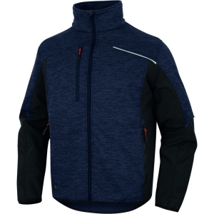 Jachetă din polar -  Tricotaj - 100% poliester - 265 g/m² | Softshell - 94% poliester 6% elastan - Membrană TPU, 3 straturi laminate, 310 g/m², culori: Gri-Negru, Bleumarin-Negru